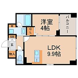 阪急神戸本線 塚口駅 徒歩4分の賃貸マンション 6階1LDKの間取り
