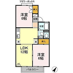 エクセル駿河台 2LDKの間取図画像
