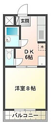 BOW&ARROW 1DKの間取図画像