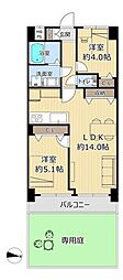 キャニオンマンション小竹向原 2LDKの間取図画像