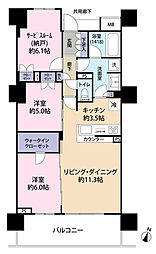 大宮サクラスクエアモール 2SLDKの間取図画像