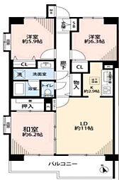 ベルググランデ蕨 3LDKの間取図画像