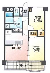 パークプラザマンション大宮公園 2LDKの間取図画像
