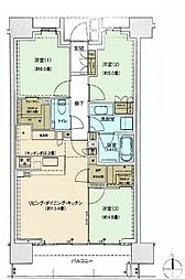 パークホームズ浦和仲町 3LDKの間取図画像