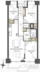 ライオンズプラザ大宮 3LDKの間取図画像