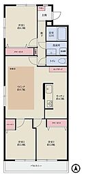 大宮セントラルハイツ 3LDKの間取図画像