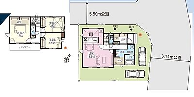 間取り:現況と相違がある場合は現況を優先させていただきます。 区画図 間取り:現況と相違がある場合は現況を優先させていただきます。 区画図