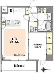 ヴァースクレイシアIDZ大宮 1LDKの間取図画像