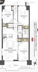 エクレール第4岩槻 3LDKの間取図画像