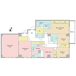ホーマットキャピタル 3SLDKの間取り