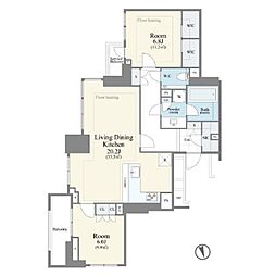 アトラス麻布台 2LDKの間取図画像