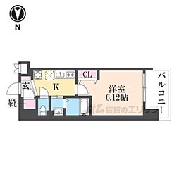 Ｌｕｘｅ布施北III 12階1Kの間取り