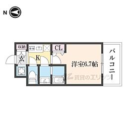 Osaka Metro中央線 長田駅 徒歩2分の賃貸マンション 12階1Kの間取り