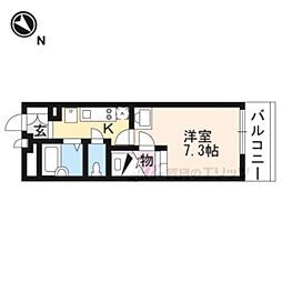レオパレスエーデル菱屋西 1Kの間取図画像