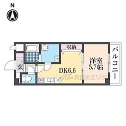 ルミエール・フジ 1DKの間取図画像
