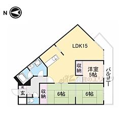 グランドハイツ 3LDKの間取図画像