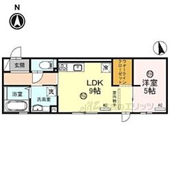 ラピスラズリ 1LDKの間取図画像