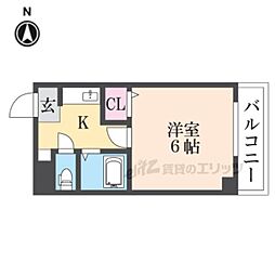 スペランツァデリーティア 1Kの間取図画像