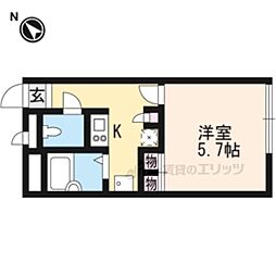 レオパレスサンシャイン田中21 1Kの間取図画像