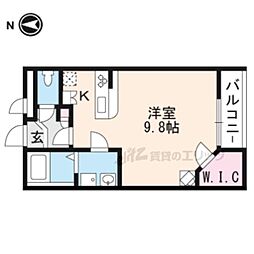 レオパレス島之内 3階ワンルームの間取り