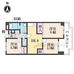 友井グレイス 5階3LDKの間取り