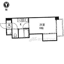 リバーイーストクレムリン 7階1Kの間取り