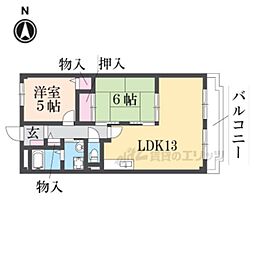 ラヴィール若宮 2LDKの間取図画像