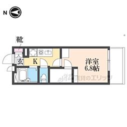 レオパレスあまがさき駅近 104 1階1Kの間取り