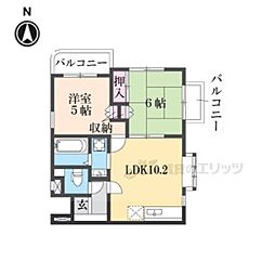 ラ・メゾン・クレール 2LDKの間取図画像