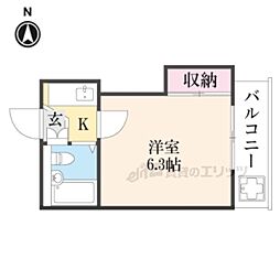 レオパレス新伊丹第2 1Kの間取図画像