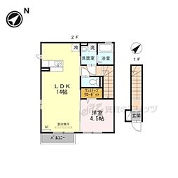 ブランカーサ 1LDKの間取図画像
