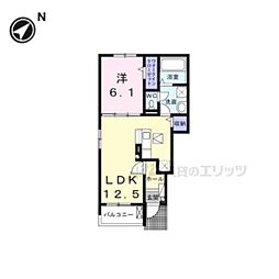 コテポルト 1LDKの間取図画像