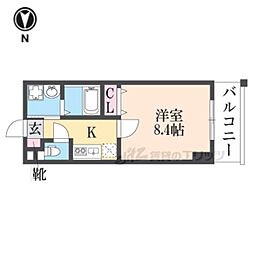 アーバングレース 1Kの間取図画像