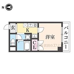 MY尼崎 1Kの間取図画像