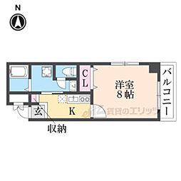 Rock 1Kの間取図画像