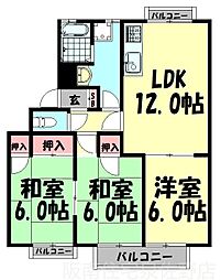 セラヒム25 3LDKの間取図画像
