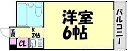 インペリアル関西エアポートC棟 1Kの間取図画像