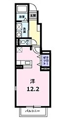 JR紀勢本線 相可駅 徒歩20分の賃貸アパート 1階ワンルームの間取り