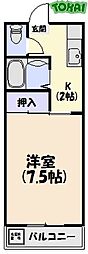 マイハウスあつみ 1Kの間取図画像