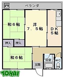 いずみコーポ 3DKの間取図画像