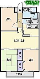 CENTURY HIGHLAND 4階3LDKの間取り