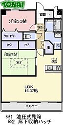 ルネスガーデン 2階2LDKの間取り