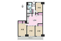 平塚グリーンマンション 4LDKの間取図画像