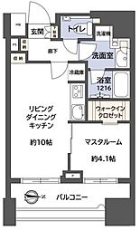 パークコート南麻布 1LDKの間取図画像