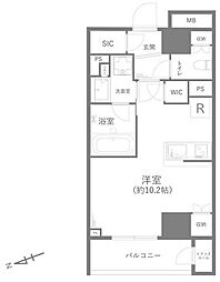 グローリオ新宿夏目坂 ワンルームの間取図画像