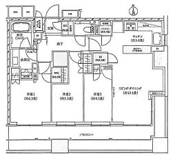 ザ・パークハウス大森タワー 3LDKの間取図画像