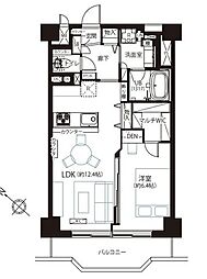 都立大八雲マンション 1LDKの間取図画像