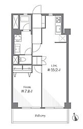 東海経堂マンション 1LDKの間取図画像