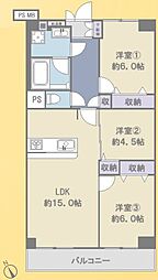 コンドミニアム葛西 3LDKの間取図画像