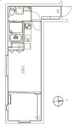 FLレジデンス新宿御苑5 1LDKの間取図画像